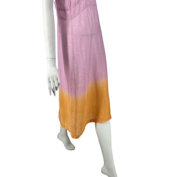 Anthropologie X Lacausa Orange Motif Alma Slip Dress Size Small NWT - Picture 6 of 11